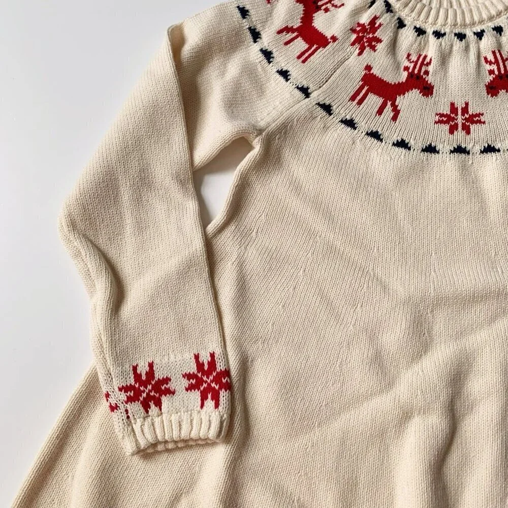 NEW Hanna Andersson Girl Fairisle Sweater Dress 6-7 years